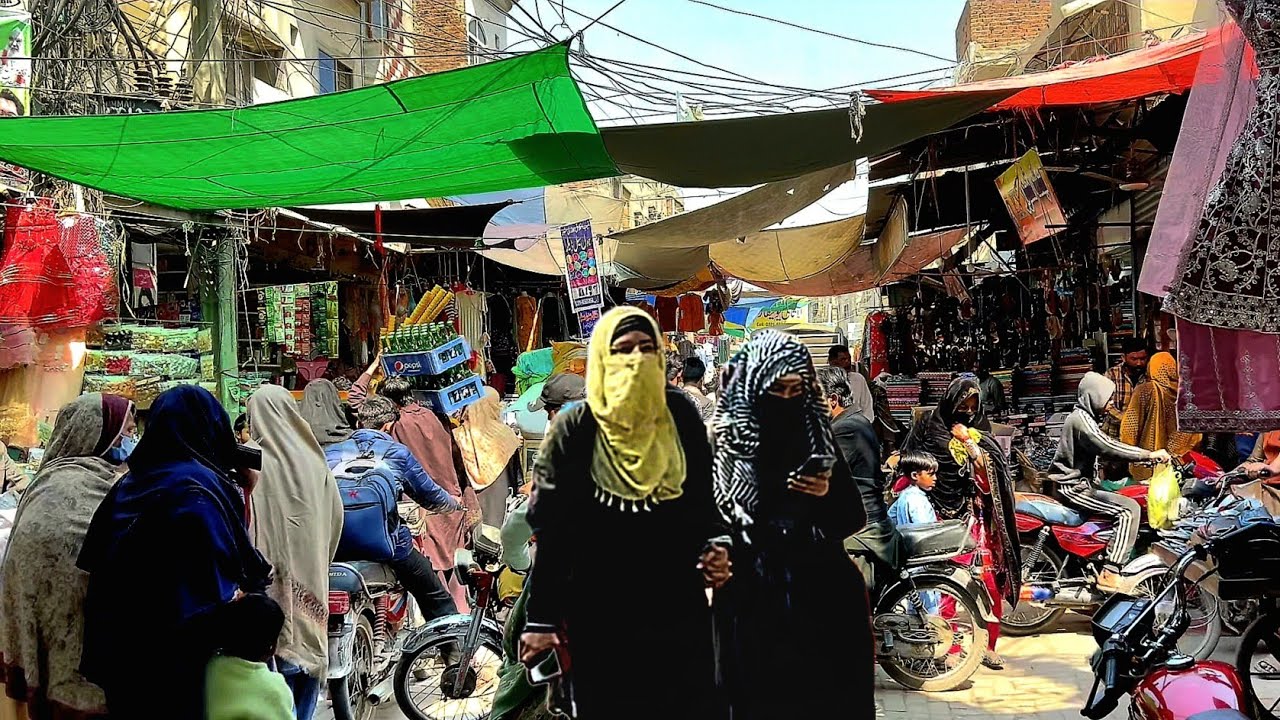 Pakistan ‚ Sahiwal  The  Rural  Area Of  Sahiwal  City ||  Full HD Walking Tour in  Main Bazar