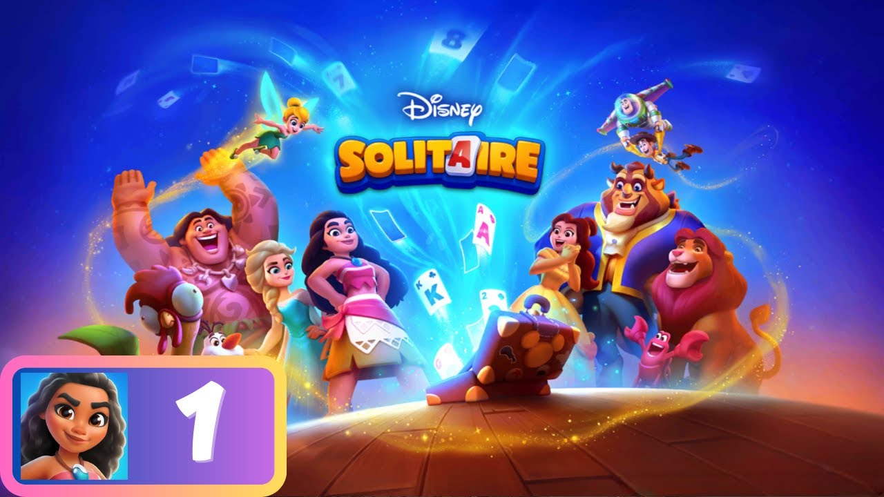 Disney Solitaire - Scene 1: Beauty and the Beast - Gameplay