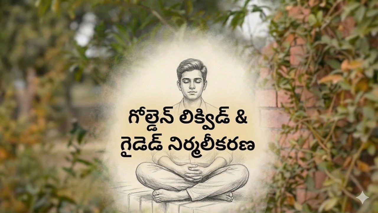 గోల్డెన్ లిక్విడ్ & గైడెడ్ నిర్మలీకరణ | Golden Liquid & Guided Cleaning in Heartfulness Telugu