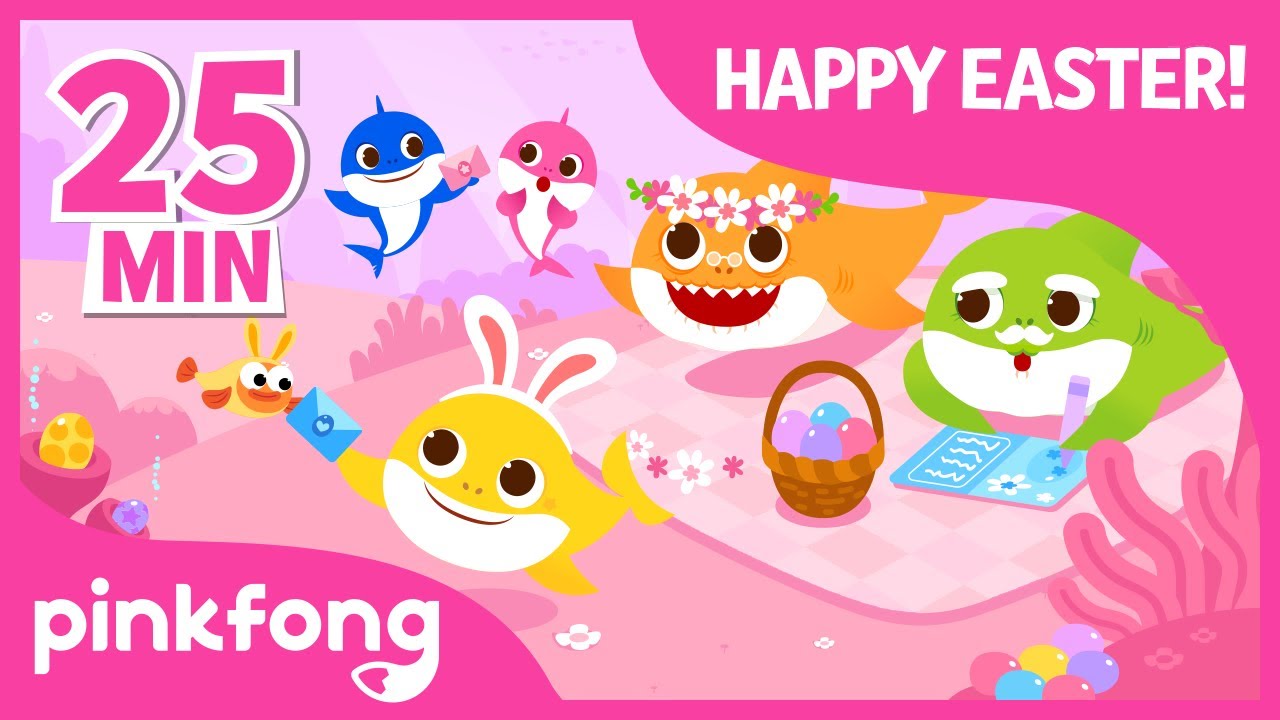 Easter Baby Shark and more | +Compilation | Easter Egg Hunt | Pinkfong Songs for Children