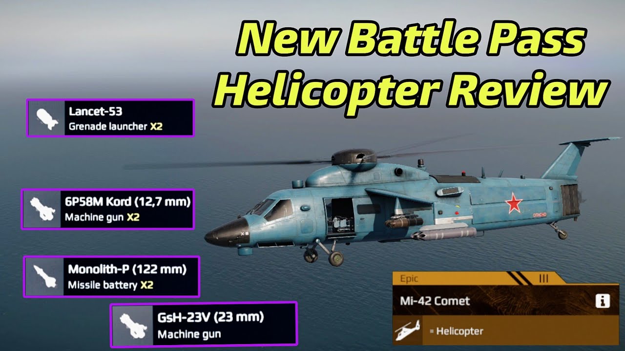 Modern Warships Mi-42 Comet 🔥! New Battle Pass Helicopter Review