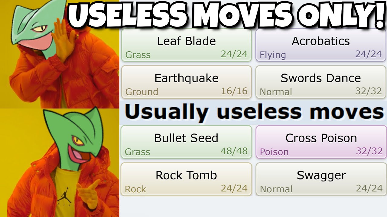 Pokemon Showdown but I can ONLY use USELESS MOVES!