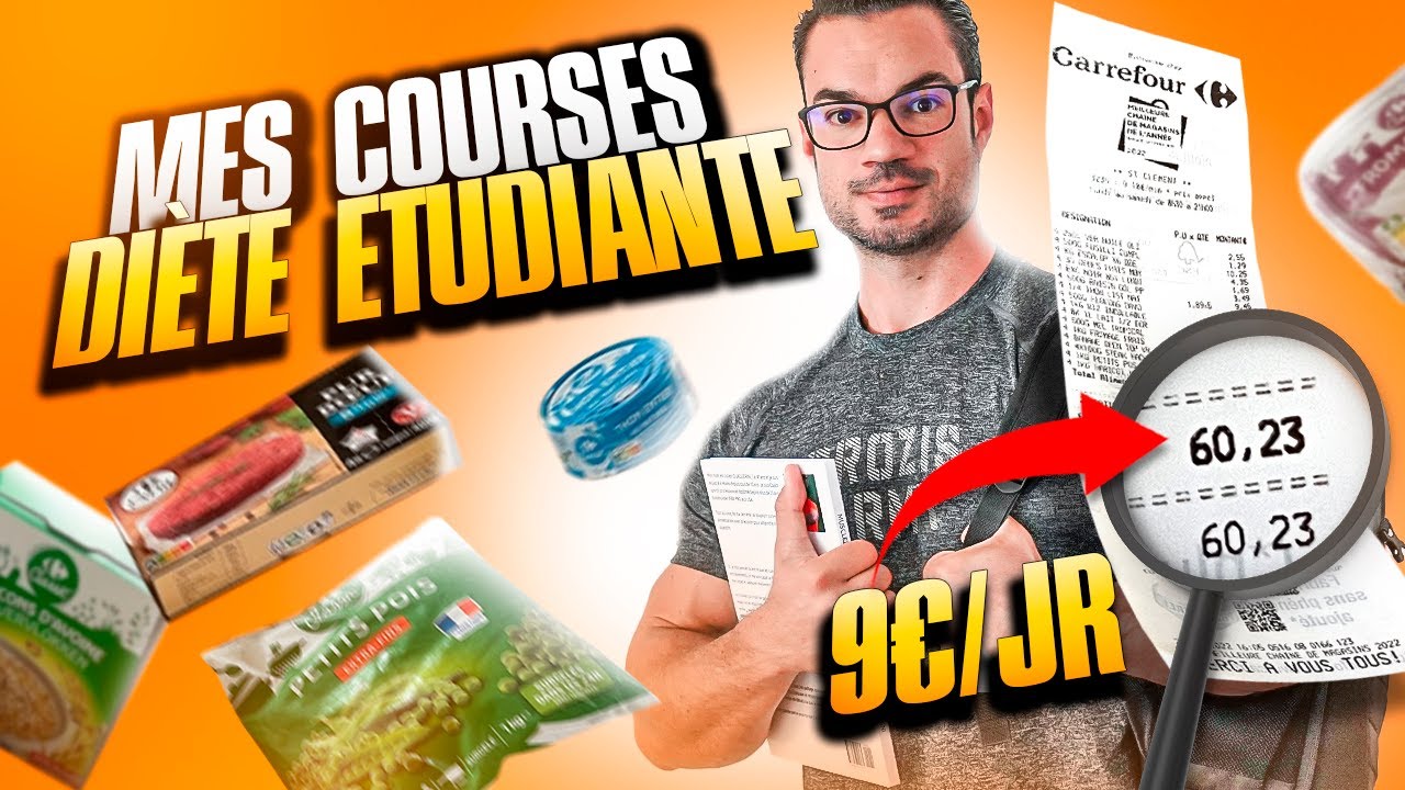 MES COURSES ET MA DIETE D'ÉTUDIANT DE L'ÉPOQUE (BUDGET SERRÉ !)