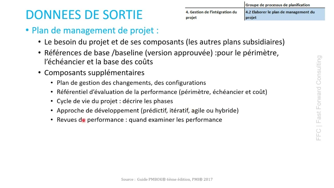 4 2 Elaborer le plan de management du projet