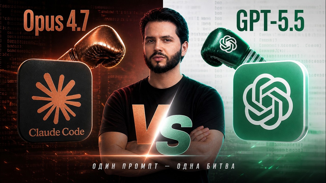GPT-5.5 vs Claude Opus 4.7 на реальном проекте c перекрёстным code review. Бенчмарки врут?