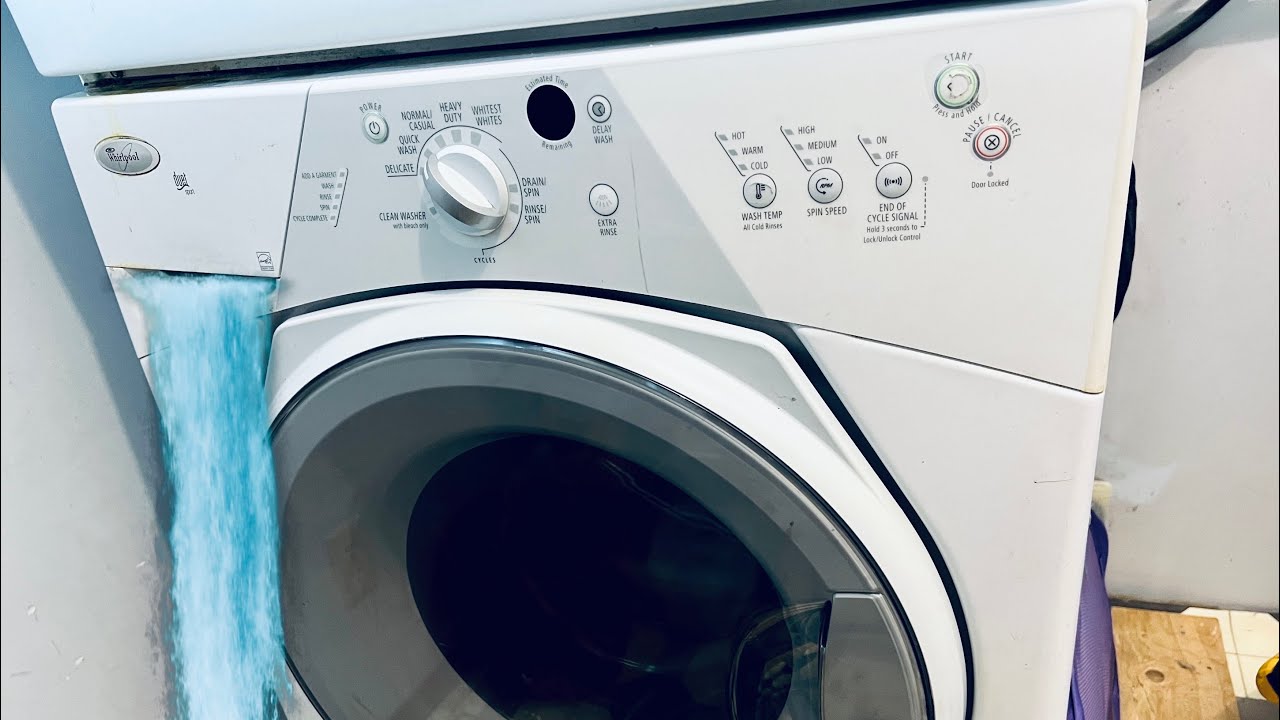 Washer leaks from soap dispenser