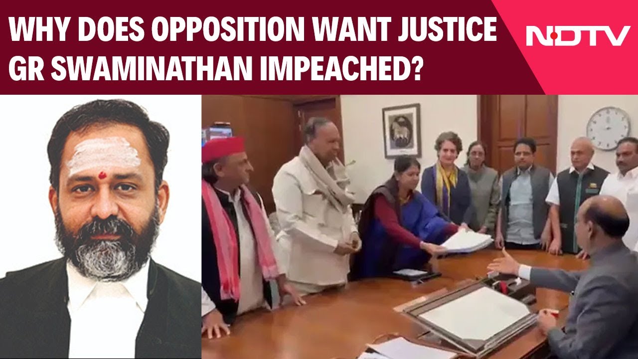 Tamil Nadu News | Why Opposition MPs Want Justice GR Swaminathan Impeached ?