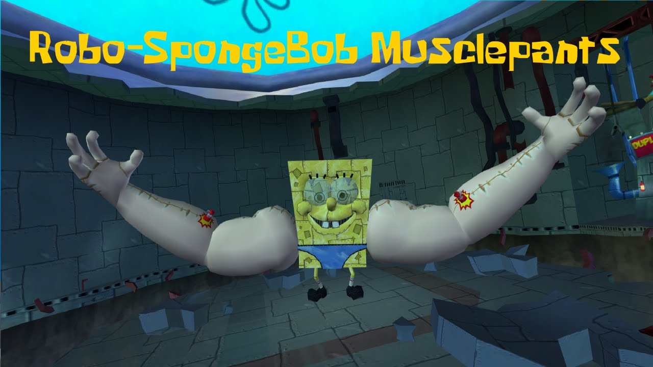 Robo-SpongeBob Musclepants! Unused boss - Battle for Bikini Bottom