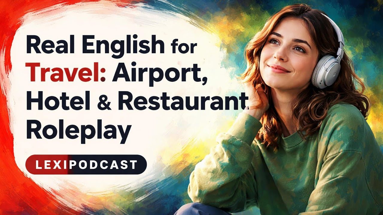  Learning English Podcast | Real English for Travel: Airport, Hotel & Restaurant Roleplay 