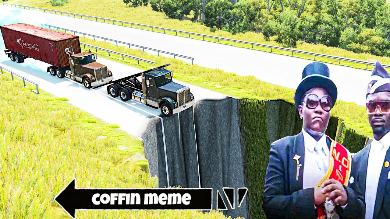Cars vs Giant Pit - BeamNG.Drive – COFFIN DANCE