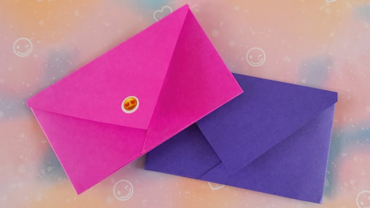 Como fazer envelope de papel para cartas - envelope origami - envelope carta f&aacute;cil sem cola