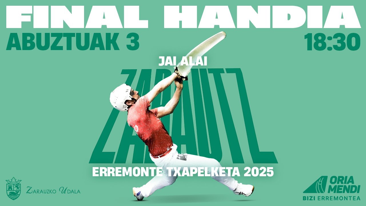 JAI-ALAI ZARAUTZ ERREMONTE TXAPELKETAREN FINAL HANDIA 2025 - Aritzbatalde - ERREMONTEA - ZUZENEAN