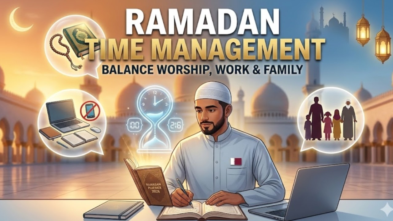 Ramadan Time Management Tips, Balance Worship, Work and Family I Stop Wasting Ramadan