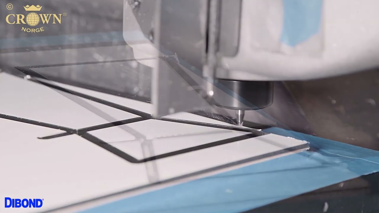Routing and folding Dibond ACM with the Crown Norge Range of tools