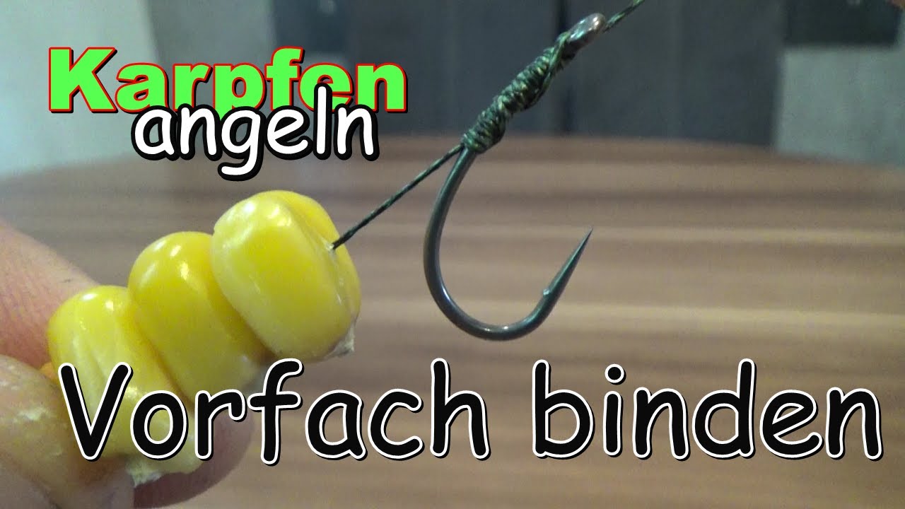 Angeln auf Karpfen mit Mais. Vorfach binden .So geht`s!!! Haken binden #Haarmontage