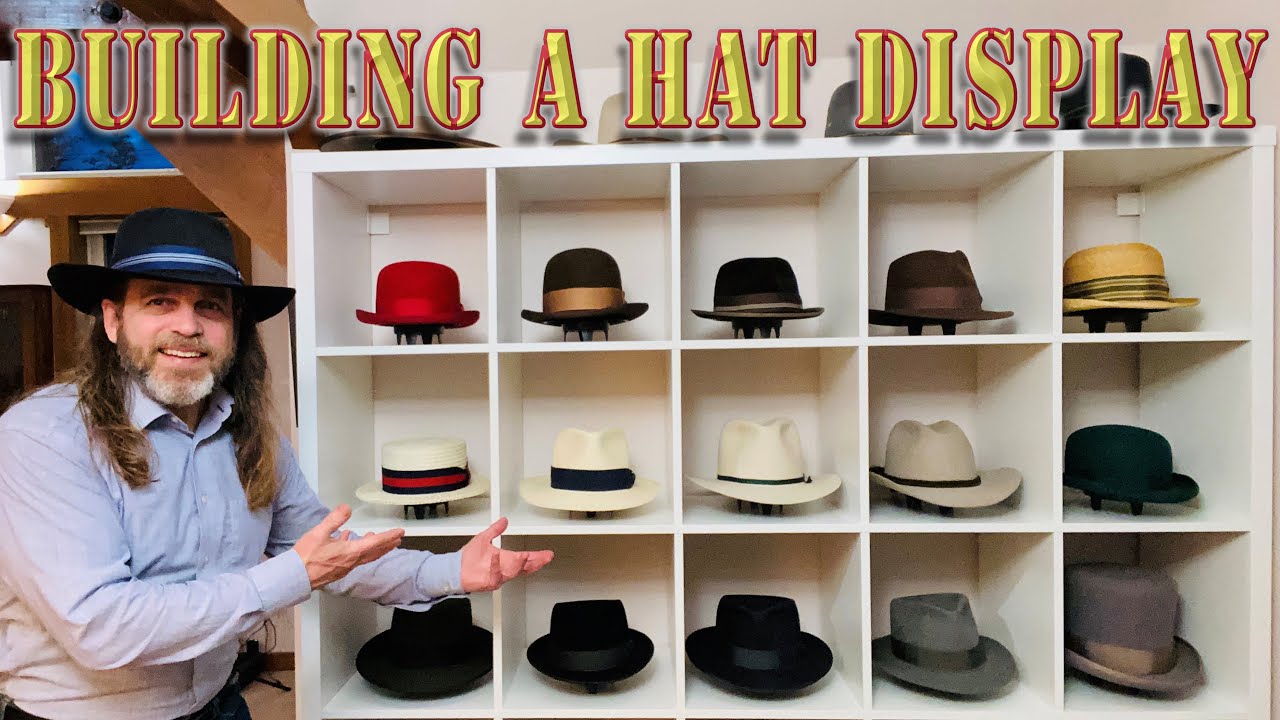 HAT DISPLAY & STORAGE Using IKEA KALLAX Shelf (for Derby / Bowler, Fedora, Homburg, Cowboy Hats)