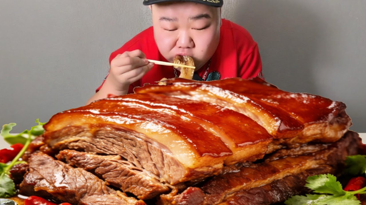 【大胃王挑戰】挑戰花200元吃徐州把子肉！一整塊比臉還大肥瘦相間，大口咬下去滿嘴流油真過癮｜Food Challenge【櫻木花胖】