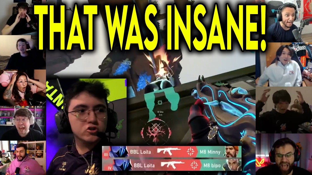 Valorant Streamers Reacts To BBL Loita HITTING A CRAZY 1v4 CLUTCH Against Gentle Mates In VCT