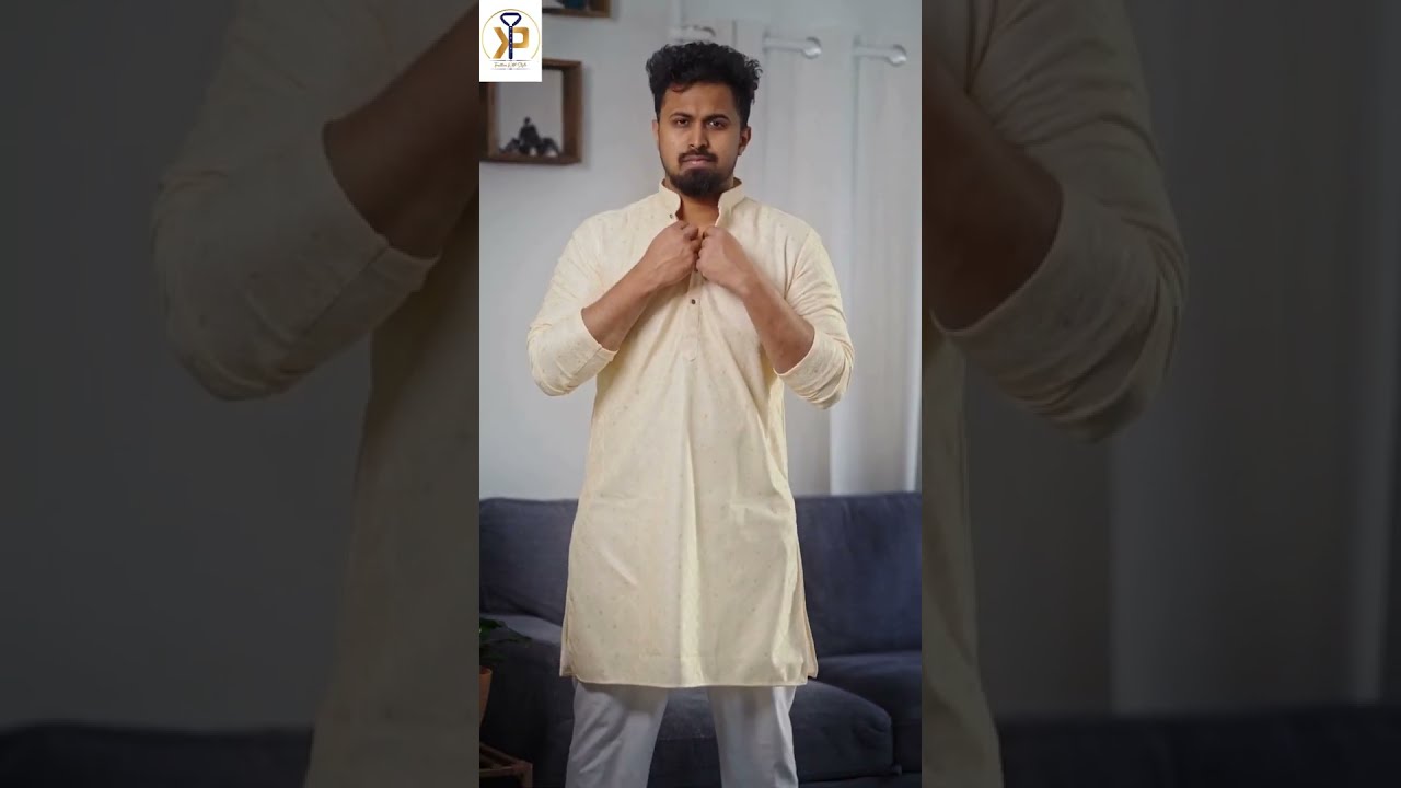 Light Peach Jacquard Kurta Pyjama | #kurtapyjama  #mensclothing #canada #usa
