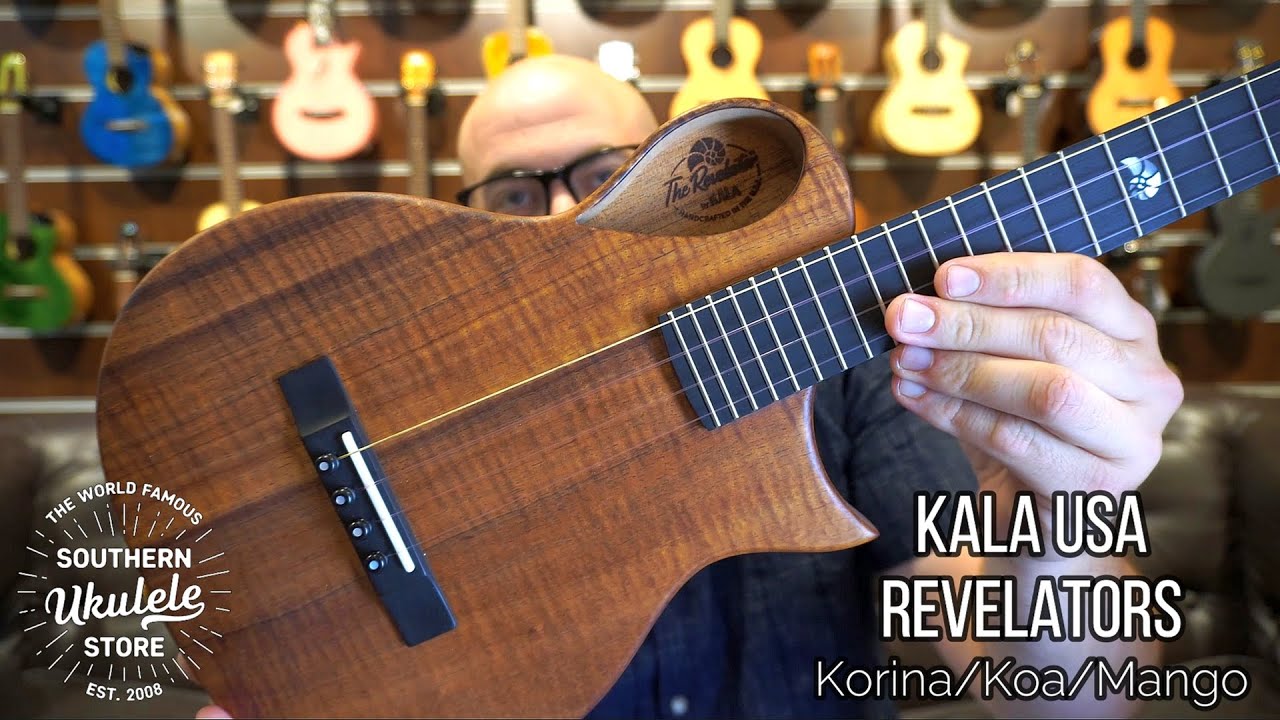 USA made Kala Revelators - Korina and Limited Edition Koa & Mango Tenor Ukes.