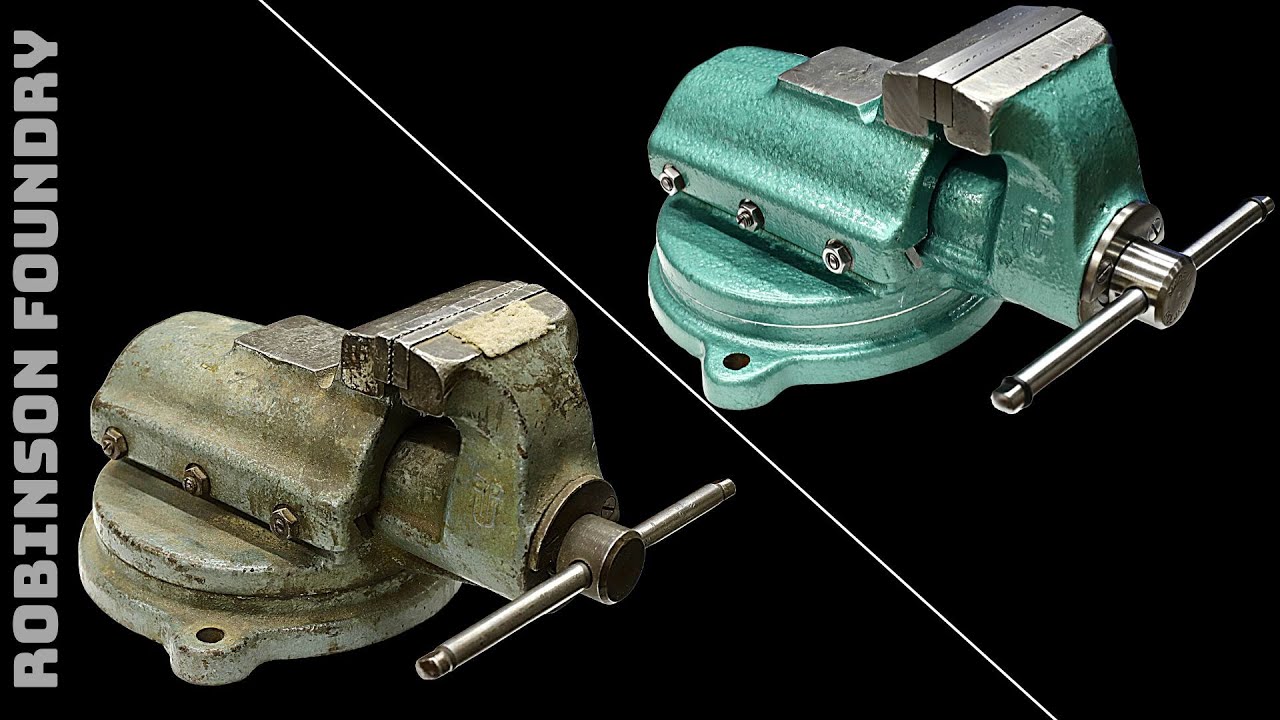 Restoring an old Polish bench vise. FPU vise restoration Bison
