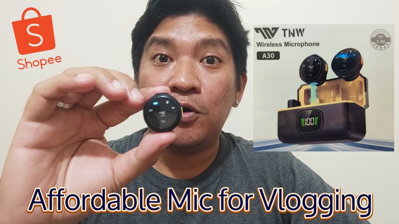 TNW A30 Wireless Lavalier Microphone for Vlogging Sound Test