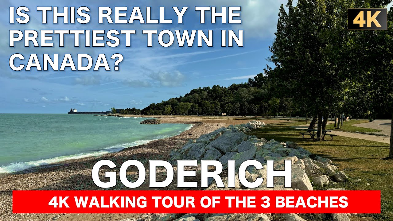 4K Is this Really the PRETTIEST Town in CANADA? | GODERICH | Walking Tour of the 3 Beaches