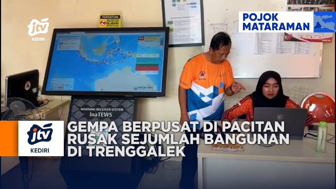 TRENGGALEK - Gempa Berpusat Di Pacitan Rusak Sejumlah Bangunan Di Trenggalek