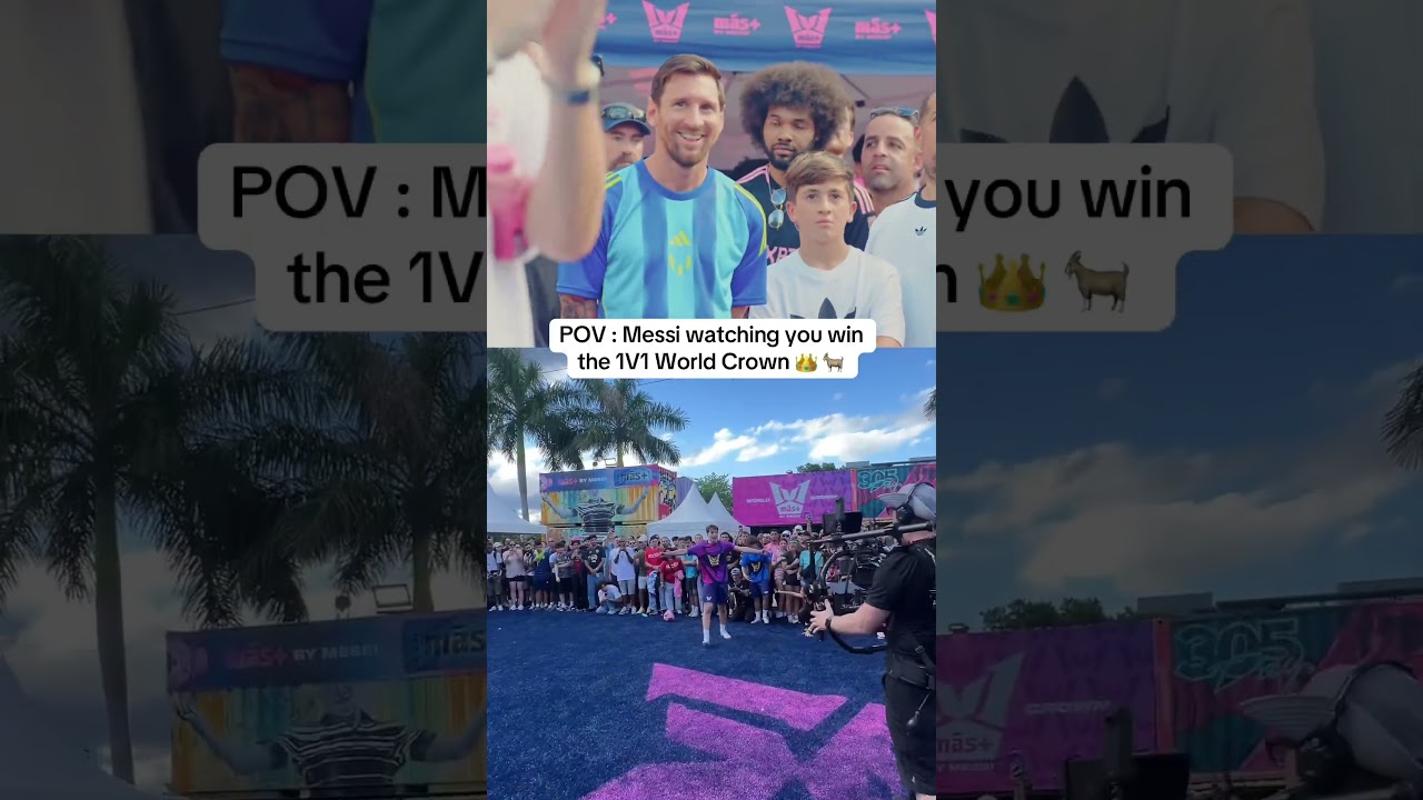 POV : Messi watching you win the 1V1 World Crown 👑🐐 #1v1 #football #messi #soccer #win #leomessi