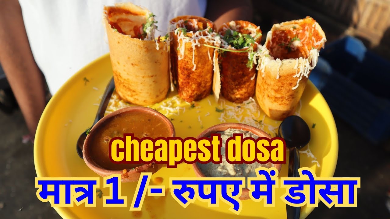 Lucknow cheapest dosa just 1 /- rupees @INDIAEATMANIAFOOD
