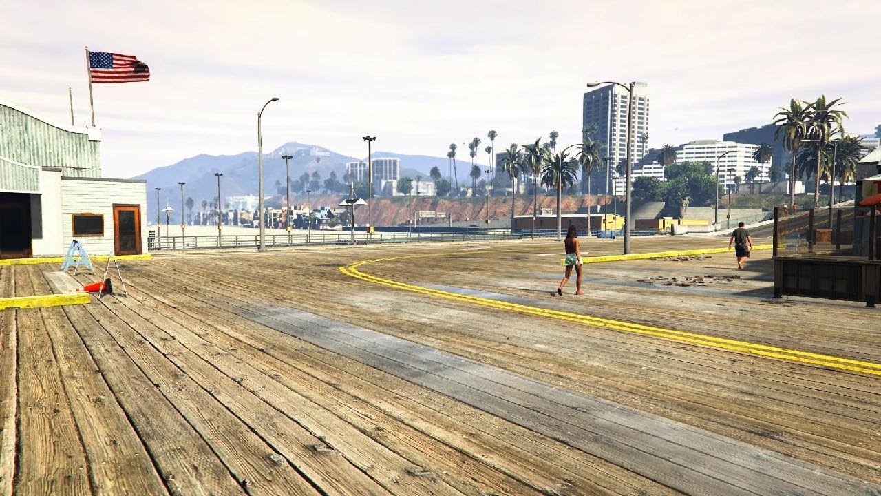 Grand Theft Auto V Boardwalk (QUIET GTA5 SOUNDS) [RELAXING] #gta5 #nocommentary #gta6