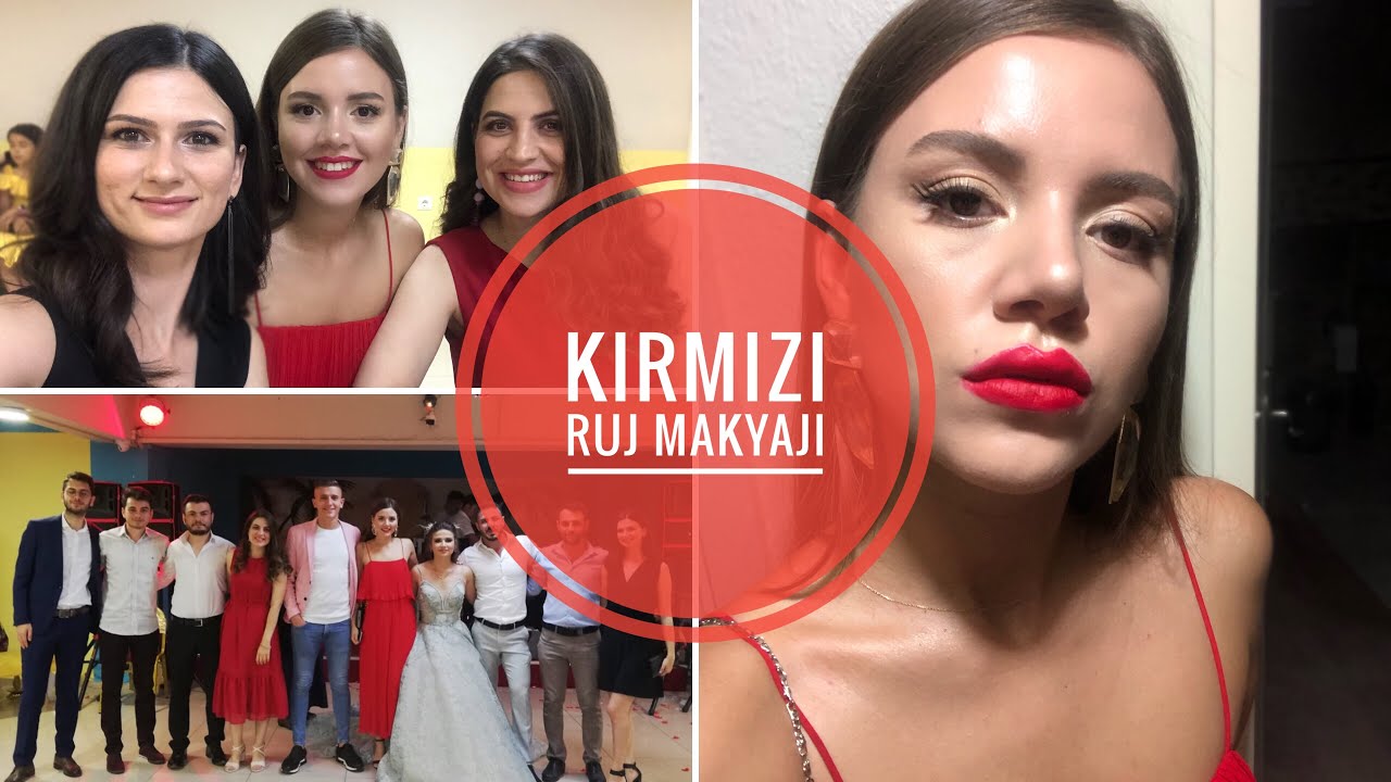 BENİMLE NİŞANA HAZIRLANIN 💍 KIRMIZI RUJ MAKYAJI 💄