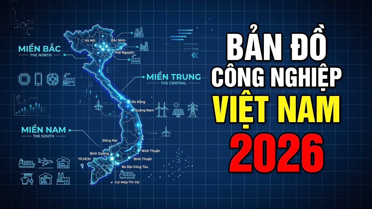 BẢN ĐỒ CÔNG NGHIỆP VIỆT NAM 2026 - NÊN ĐẶT NHÀ MÁY Ở ĐÂU?