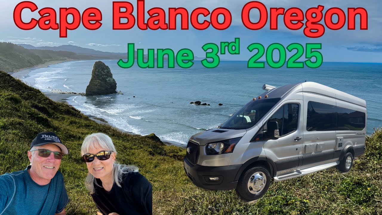 Oregon Coast Cape Blanco State Park Campground and Cape Blanco Lighthouse
