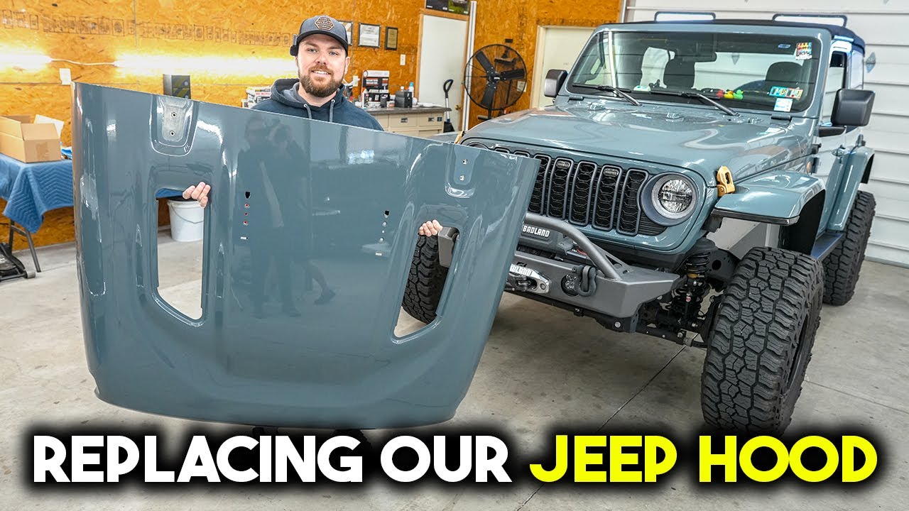 New Rubicon Hood for our Jeep Wrangler Sport