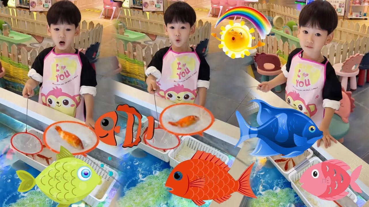 Xiaoyi!，Look,  Mommy caught a little fish for you!【Best Lovely Family Show】