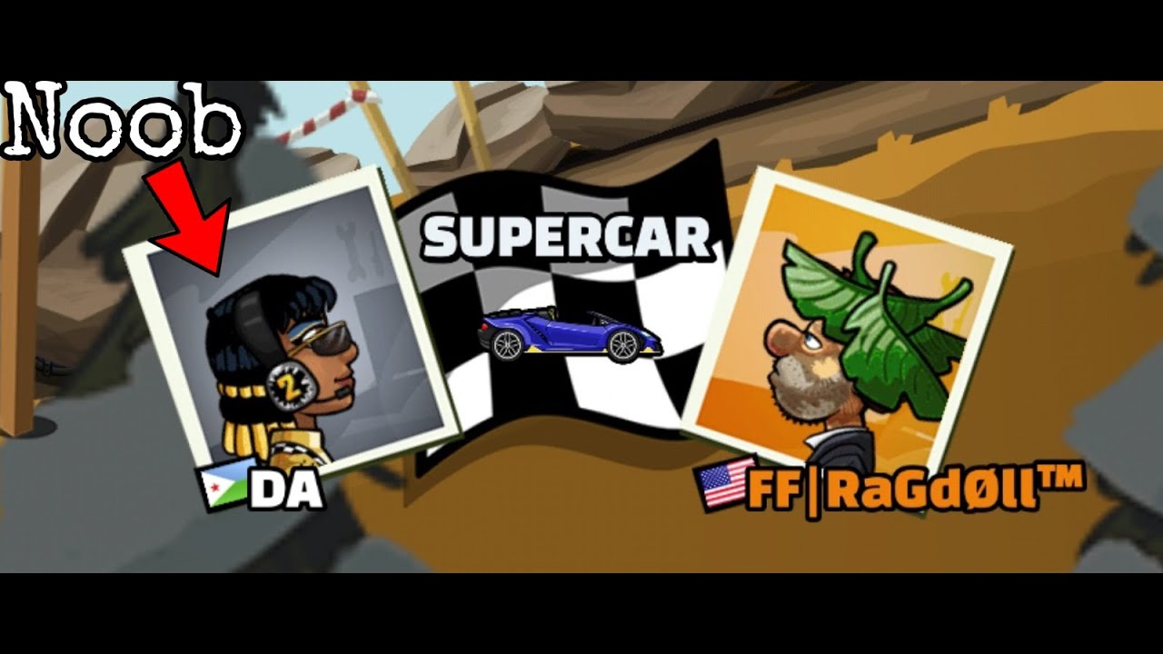 Ragdoll vs The biggest noob in the game (DA) - Friendly battle | Hill Climb Racing 2
