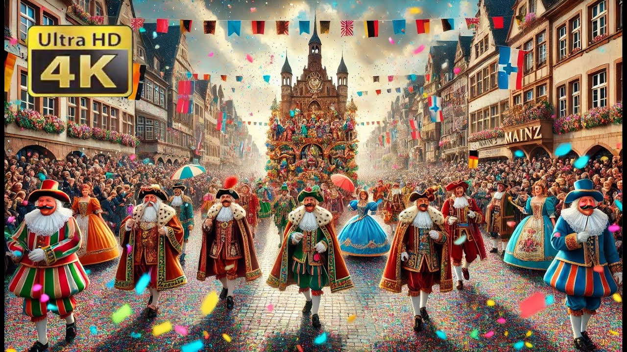 Carnival Parade In Mainz │ Rose Monday  🇩🇪  Karnaval Rosenmontag 2025 │ 4K
