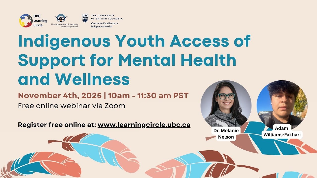 Indigenous Youth Access of Support for Mental Health and Wellness w/ Dr. Nelson & Williams-Fakhari