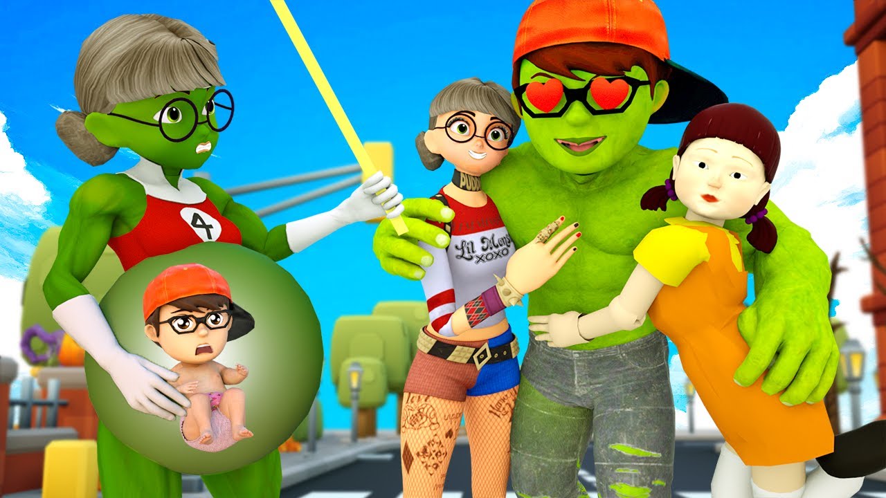 Poor Tani Mother Hulk and Adopter Baby Nick vs NIck Hulk Squid Game 2 | Scary Teacher 3D Kingmo Love