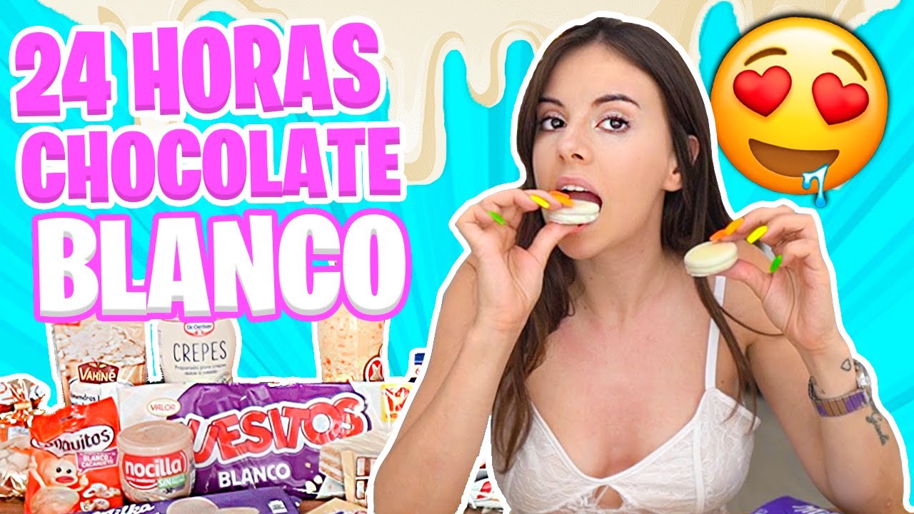 CREO UN CHOCOLATE GIGANTE! 24 HORAS COMIENDO CHOCOLATE BLANCO | Reto *Gigiis