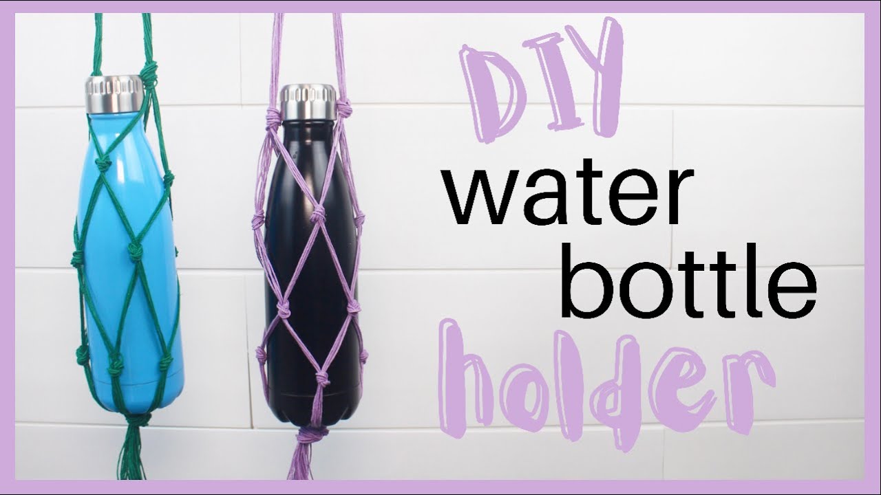 DIY Macrame 5 Minute Water Bottle Holder | Hemptqiue