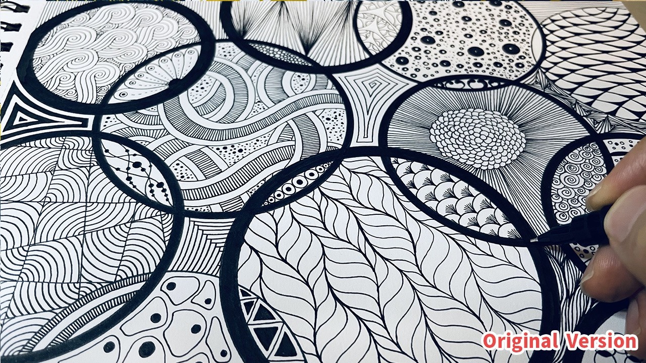ASMR Zentangle art | Zentangle Patterns | Zentangle | Zentangle Art | Doodle art | Original Version