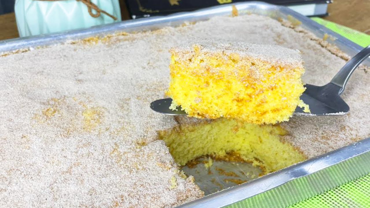 PÃO DE LÓ DE FUBÁ I SUPER FOFINHO E DELICIOSO - Na Cozinha com Eli