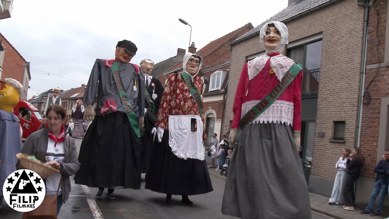 de volledige reuzenstoet van de kouterkermis in Zele op 1 juli 2023