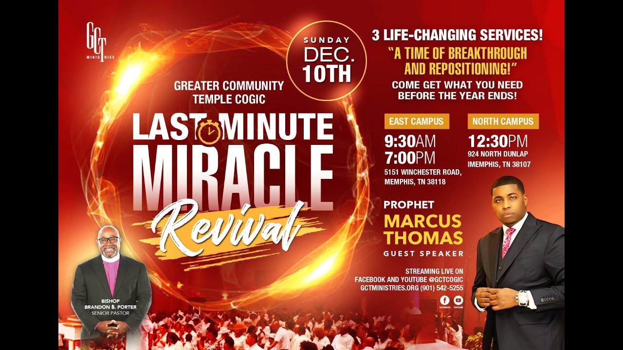 Greater Community Temple Last Minute Revival With Prophet Marcus Thomas