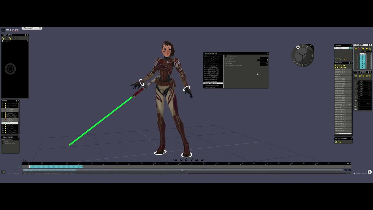 Cleaning mocap data with akeytsu