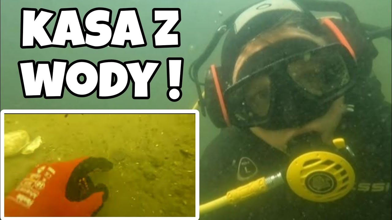 KASA I INNE FANTY Z WODY! NURKOWANIE Z DETEKTOREM METALI W JEZIORZE NARIE