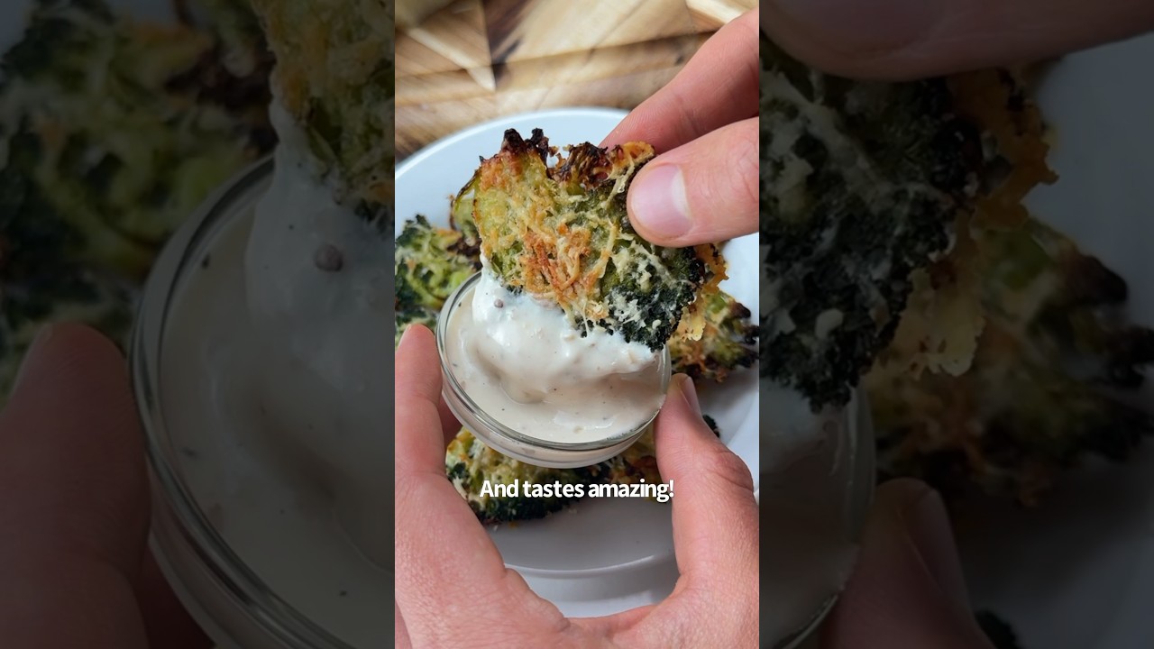 Хрустящая брокколи с пармезаном 🥦😋🙌
