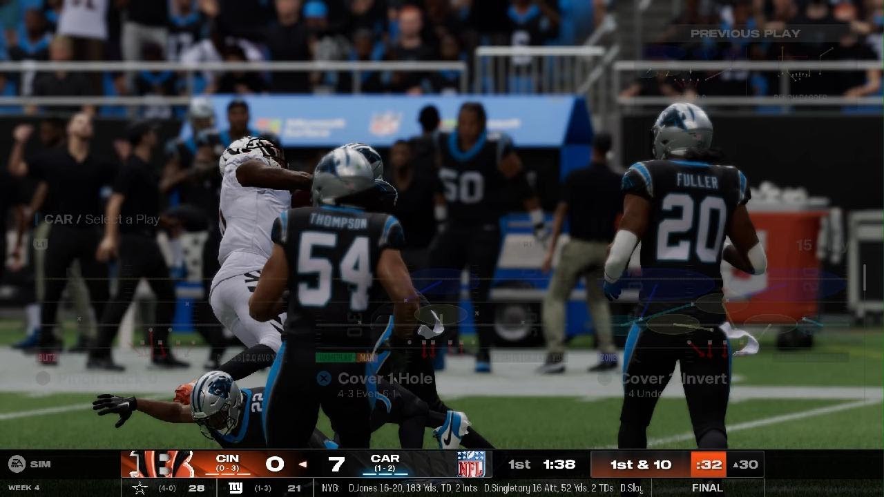 Madden NFL 25_panthers vs bengals week 4
